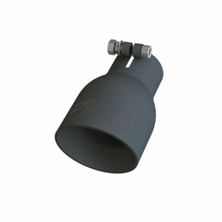 ALEGRIA TB112540 2.5 ft. In 4 ft. Out 7 ft. L Exhaust Tail Pipe Tip, Black AL3591903
